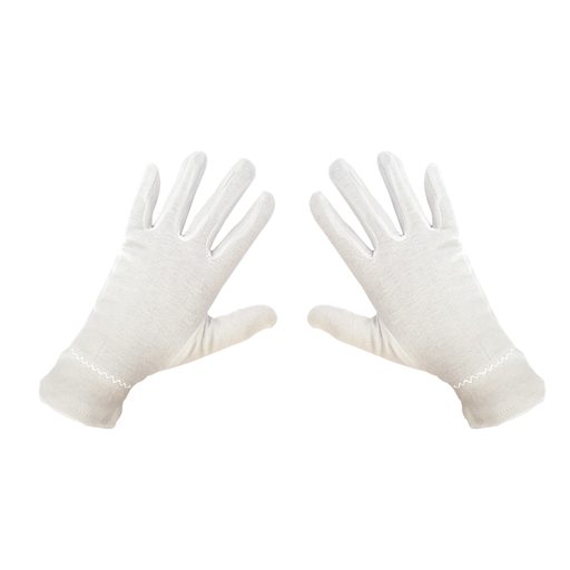 [HPSA6-1] Gloves Cotton Elasticized in White Color