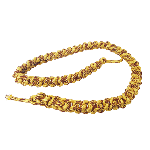 [HPSA9-13] Ceremonial Aiguillette Silk in Zari Golden Color with Maroon Dots
