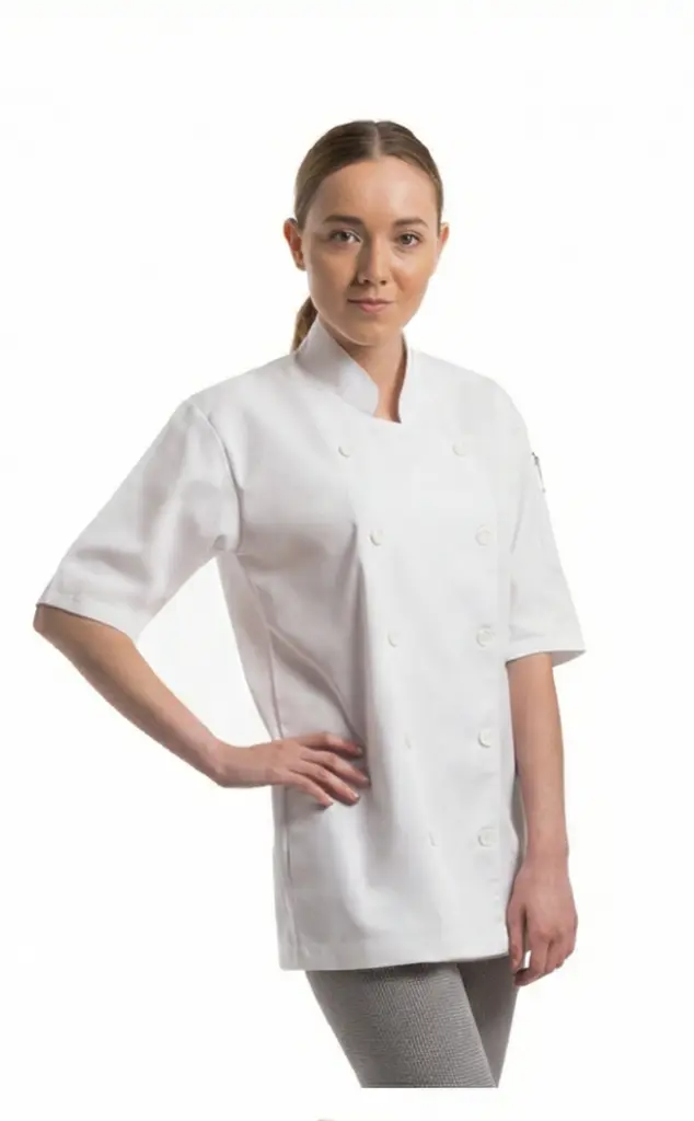 Komfortz Unisex Plain Shorts Sleeves Jacket - White.webp