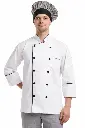 Komfortz Chef Jacket White with Black Pipping.webp