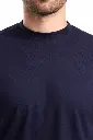 Crew Neck T-shirt Single Jersey - Navy Closeup.webp