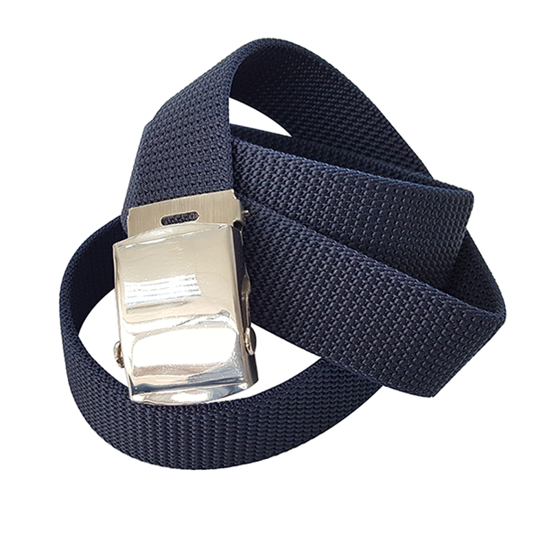 Nylon Web Belt in 1.25" Width in Navy Blue Color
