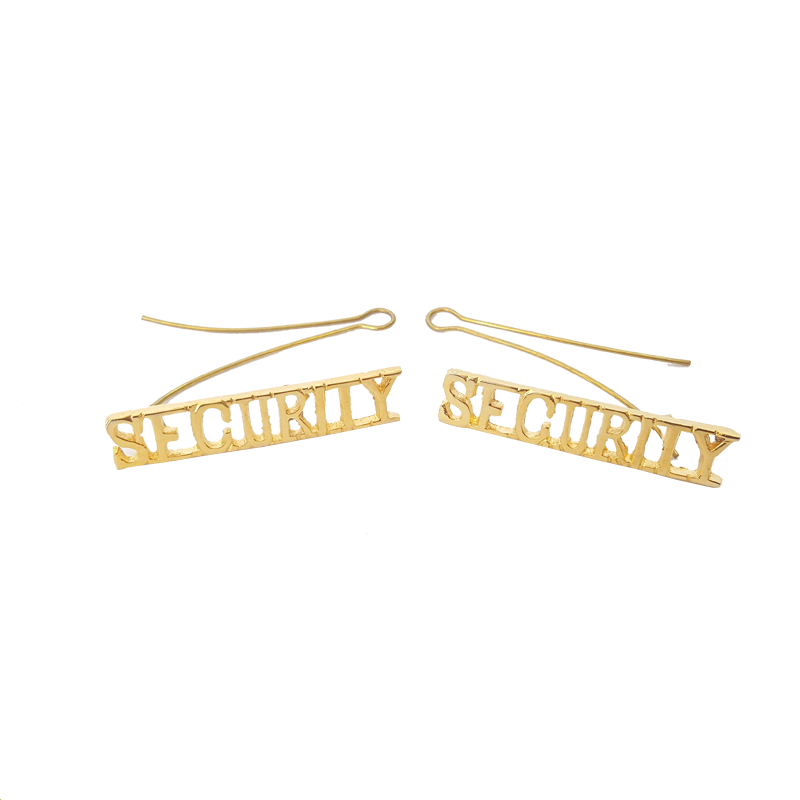 Shoulder Metal Badge (Pair) in Golden Color