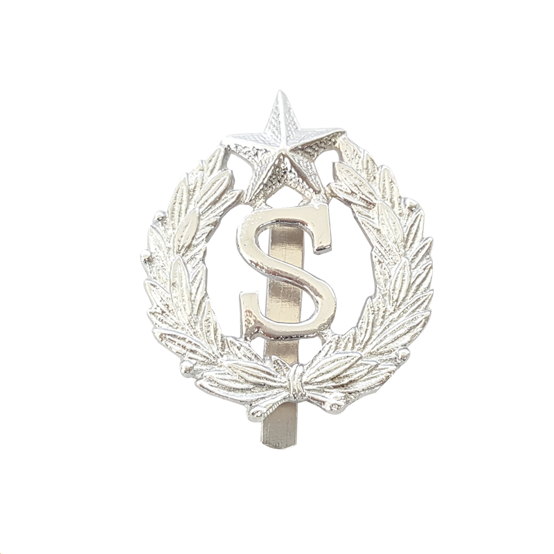 Metal Badge for Peaked Cap in Silver Color