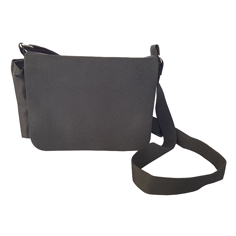 Female Utility Strap Hand Bag in Black Color